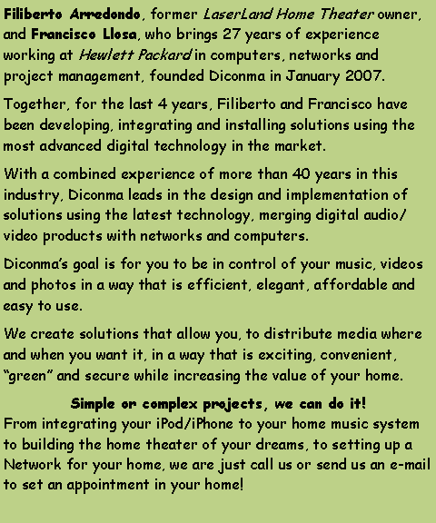 About laserLand and Home Theater and Hewlett packard
